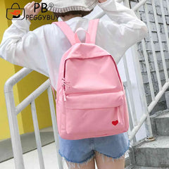 Heart Women Backpack Teenager Girl School Rucksack