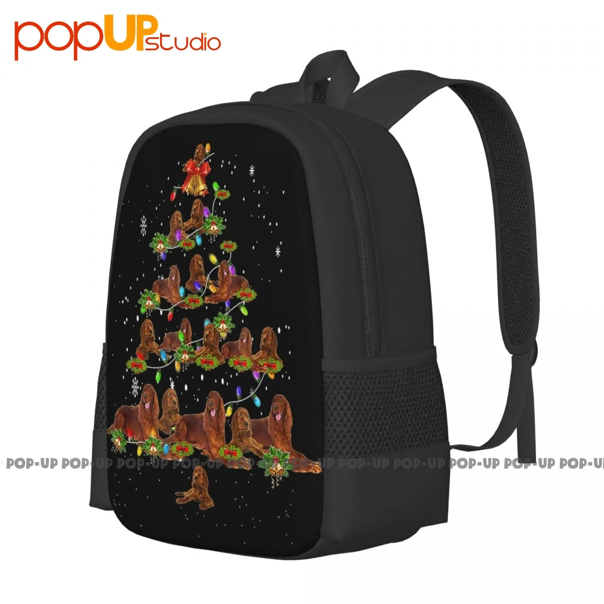 Irish Setter Dog Christmas Tree Decor Xmas Tree Backpack