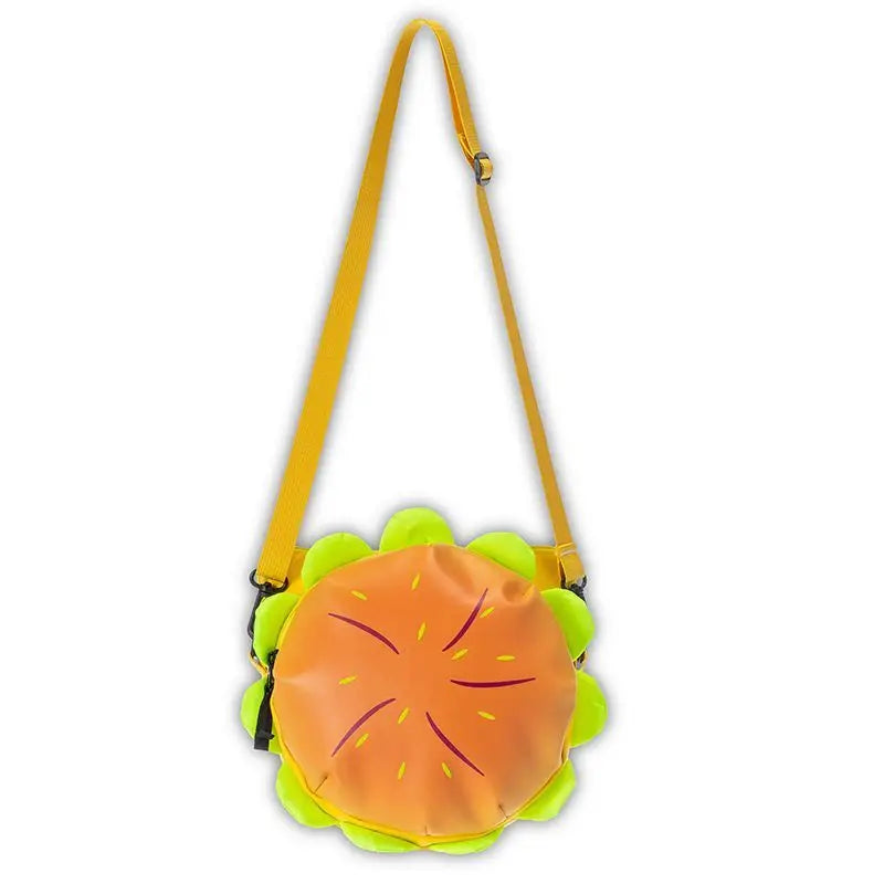 Japanese Cartoon Cheeseburger Shoulder Bag Women's Pu Leather Messenger Bag
