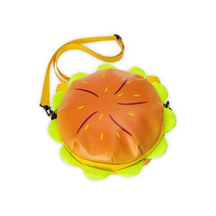 Japanese Cartoon Cheeseburger Shoulder Bag Women's Pu Leather Messenger Bag