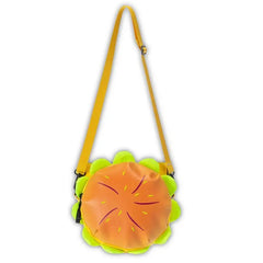 Japanese Cartoon Cheeseburger Shoulder Bag Women's Pu Leather Messenger Bag
