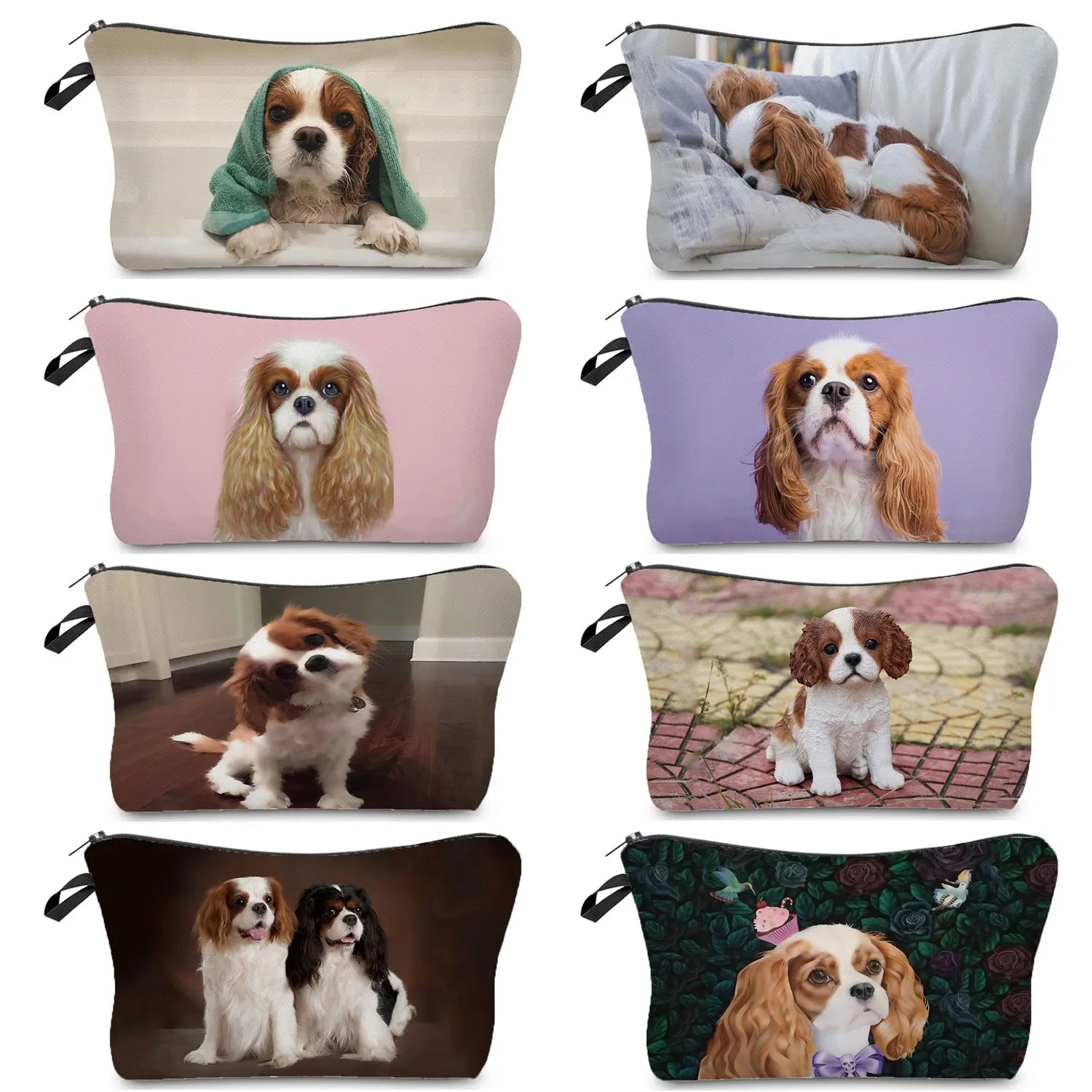 King Charles Spaniel Cosmetic Bag for Travel