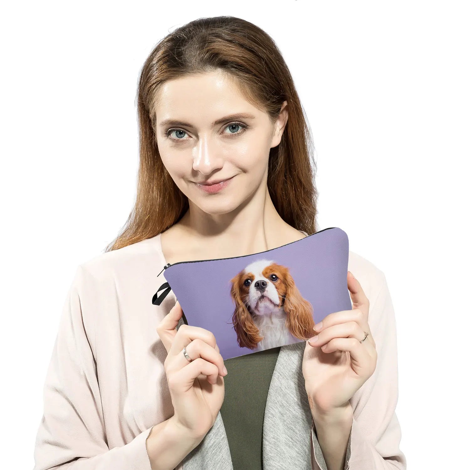 King Charles Spaniel Cosmetic Bag for Travel