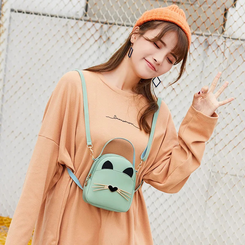 Kitty Backpack Female Bag Small Fresh Mini Multi-functional Backpack