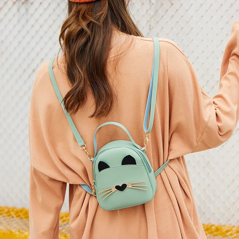 Kitty Backpack Female Bag Small Fresh Mini Multi-functional Backpack