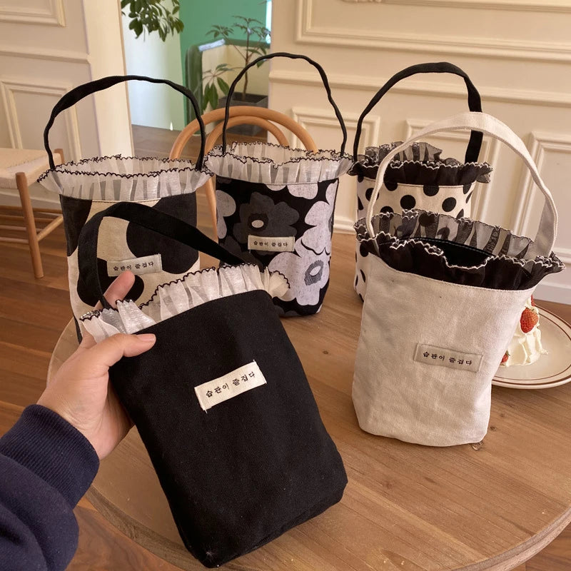 Lace Small Handbag Cup Bag Women Purses and Handbags
