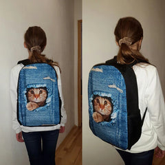 Lazy Sloth Print School Bags for Girls