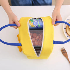 Yellow Duck Insulated Lunch Bag Portable Canvas Thermal Picnic Cooler Women