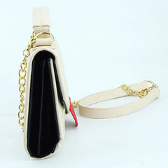 Long Wallet Beige PU Handbag Girl Women Shoulder Bags Purse Wallets