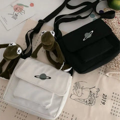 Japanese Style Messenger Bag Planet Tooling Art Student Shoulder Bag