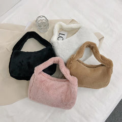 Plush Women's Crossbody Bag Small Shoulder Handbag Tote