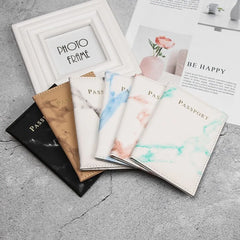 Marble Pattern Passport Cover PU Leather Travel Passport Holder