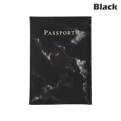 Marble Pattern Passport Cover PU Leather Travel Passport Holder