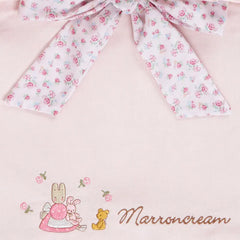 Marron Cream Rabbit Pink Bow-knot Floral Shoulder Bags Women Tote Handbag