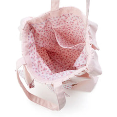 Marron Cream Rabbit Pink Bow-knot Floral Shoulder Bags Women Tote Handbag