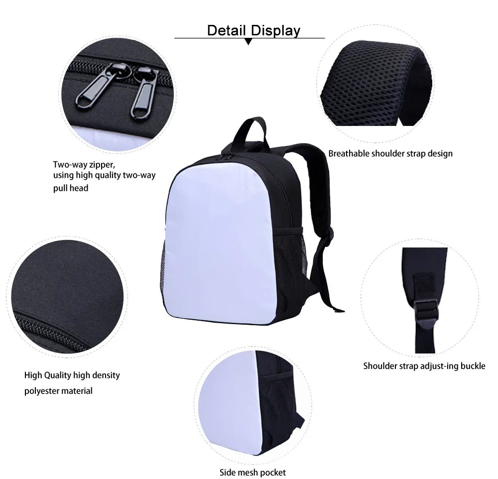 Mini 3D Printing Toddler Backpack Expression Smile Kindergarten Kids Backpack