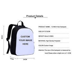 Mini 3D Printing Toddler Backpack Expression Smile Kindergarten Kids Backpack