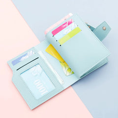Mini Change Purses Tri-fold Women's Wallet Lipstick Storage Bag