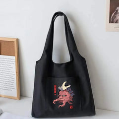 Monster Canvas Vest Bag Shoulder Bag Harajuku Shopping Tote Bags
