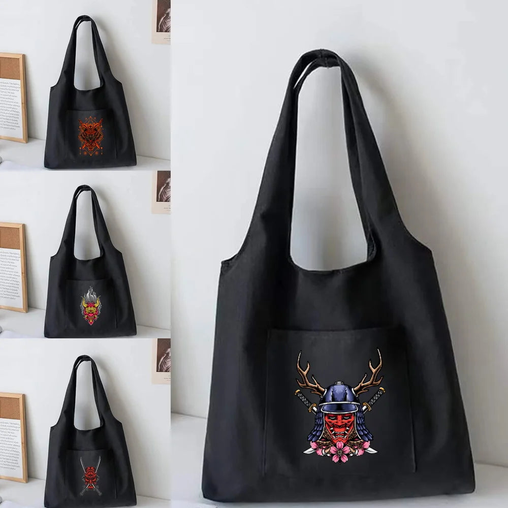 Monster Canvas Vest Bags Reusable Shopping Bag for Women