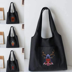 Monster Canvas Vest Bags Reusable Shopping Bag for Women