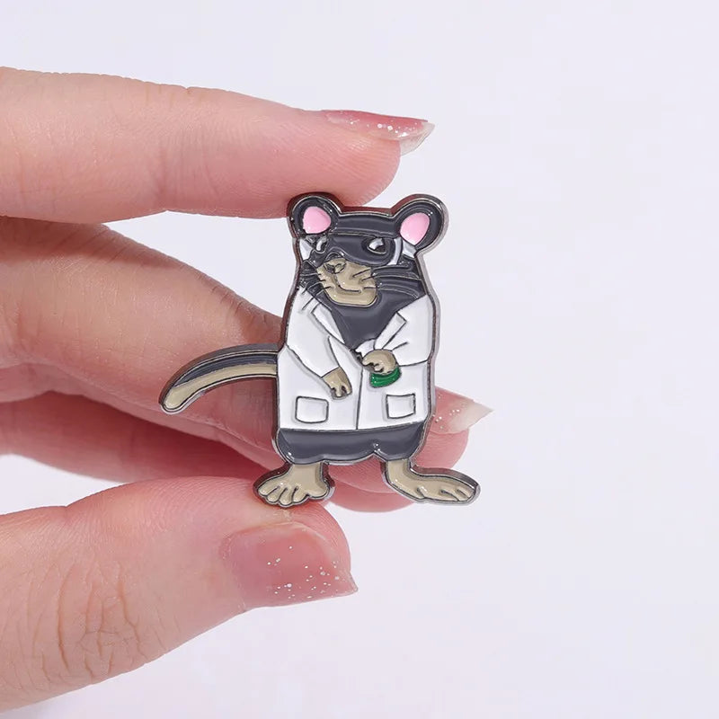 Mouse Enamel Pin Vintage Anime Lapel Pins Halloween Gift Manga Brooch