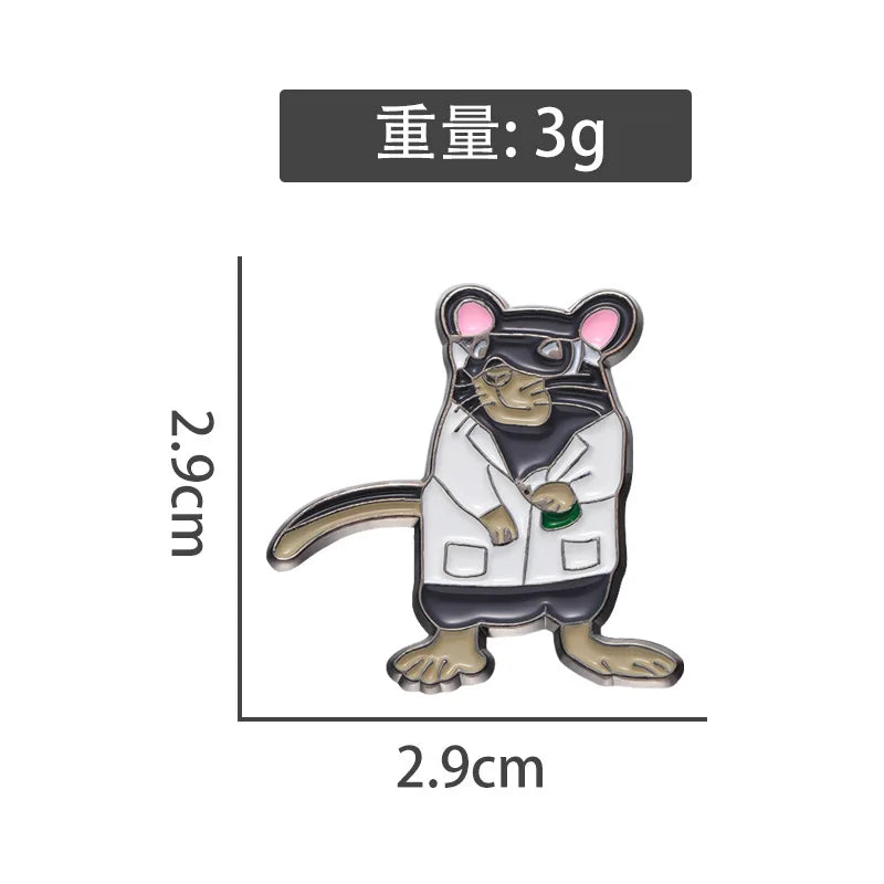 Mouse Enamel Pin Vintage Anime Lapel Pins Halloween Gift Manga Brooch
