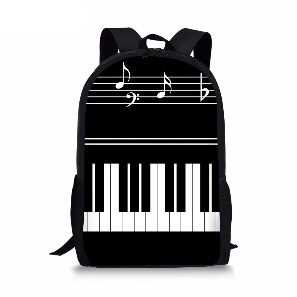 Music Note Print School Bag for Teenager Girls Back Pack Kids Backpack