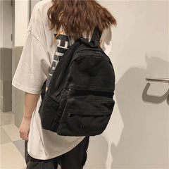 Canvas Travel School Bag Casual Women Backpack For Teenage Girls