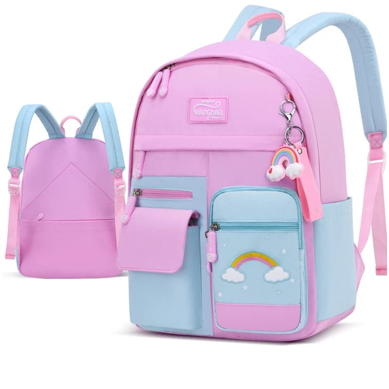 Nylon Backpack Anti-theft Student Daypack Preschool Girl School Bag