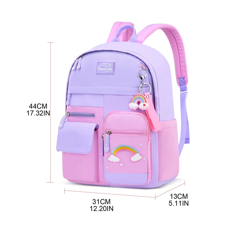 Nylon Backpack Anti-theft Student Daypack Preschool Girl School Bag