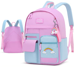 Nylon School Backpack for Girls Children Cartoon Bookbag