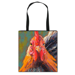 Chicken Oil Painting Shoulder Bag Women Crossbody Tote Handbag Messenger