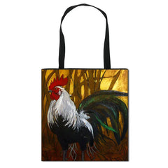 Chicken Oil Painting Shoulder Bag Women Crossbody Tote Handbag Messenger