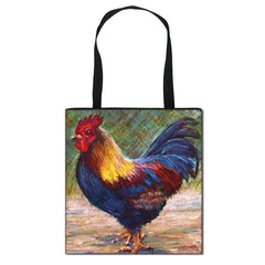 Chicken Oil Painting Shoulder Bag Women Crossbody Tote Handbag Messenger