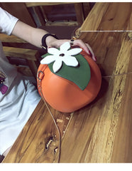 Orange Shape Small Shoulder Bag for Women Fun Ladies Purses and Handbags