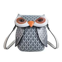 Owl Cartoon Leather Handbag Satchel School Purse Shoulder Bag