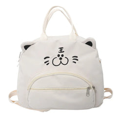 Solid Canvas Shoulder Bag Women's Handbag