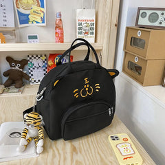 Solid Canvas Shoulder Bag Women's Handbag