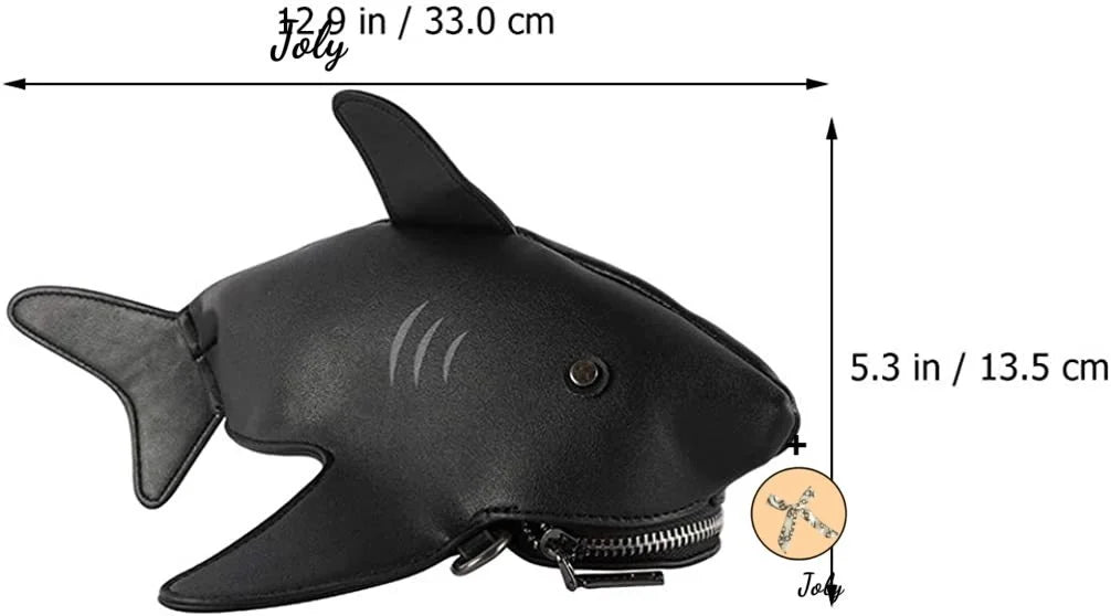 Personality Shark Crossbody Bag 3D Animal Messenger Bag