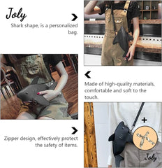 Personality Shark Crossbody Bag 3D Animal Messenger Bag