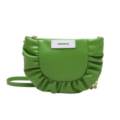 Pleated Shoulder Crossbody Chain Bag for Women