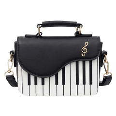 Piano Pattern PU Leather Messenger Bag