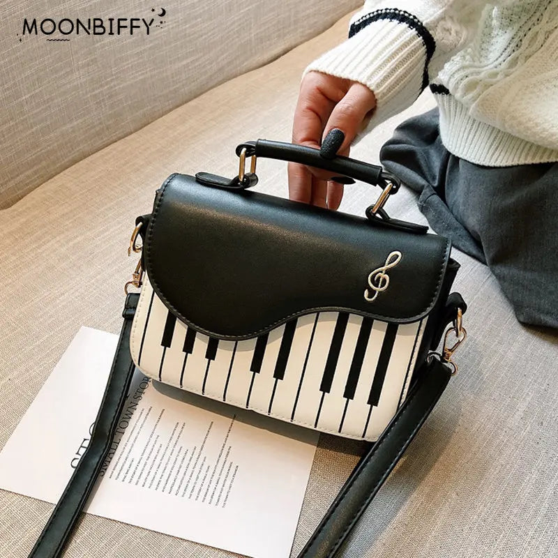 Piano Pattern PU Leather Ladies Shoulder Bag