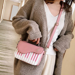 Piano Pattern PU Leather Messenger Bag