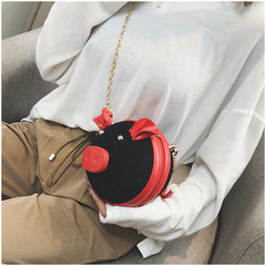 Pig Leather Shoulder Bags Crossbody Handbag Chains Mini Clutch Purse