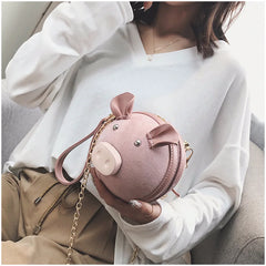 Pig Leather Shoulder Bags Crossbody Handbag Chains Mini Clutch Purse