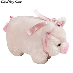 Pig Shoulder Bag Plush Stuffed Animal Crossbody Bags Women Winter Soft Purse