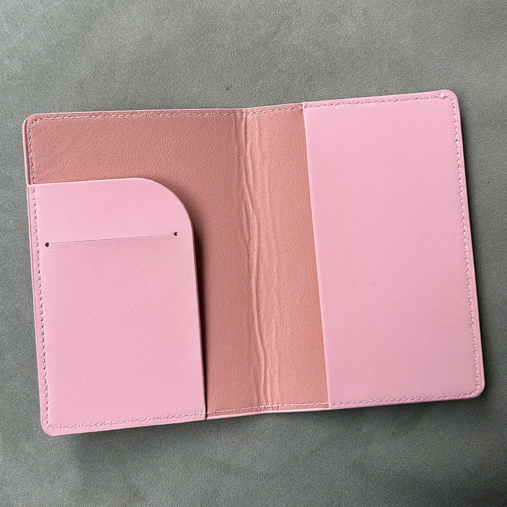 Pink Personalised Passport Holder for Couples