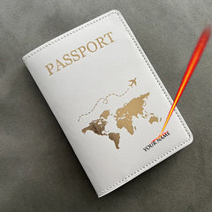 Pink Personalised Passport Holder for Couples